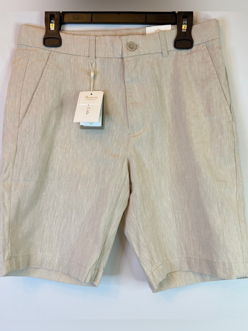 NWT Porter & Ash Shorts Men 30 Linen Blend Beige  9” Inseam Premium Collection